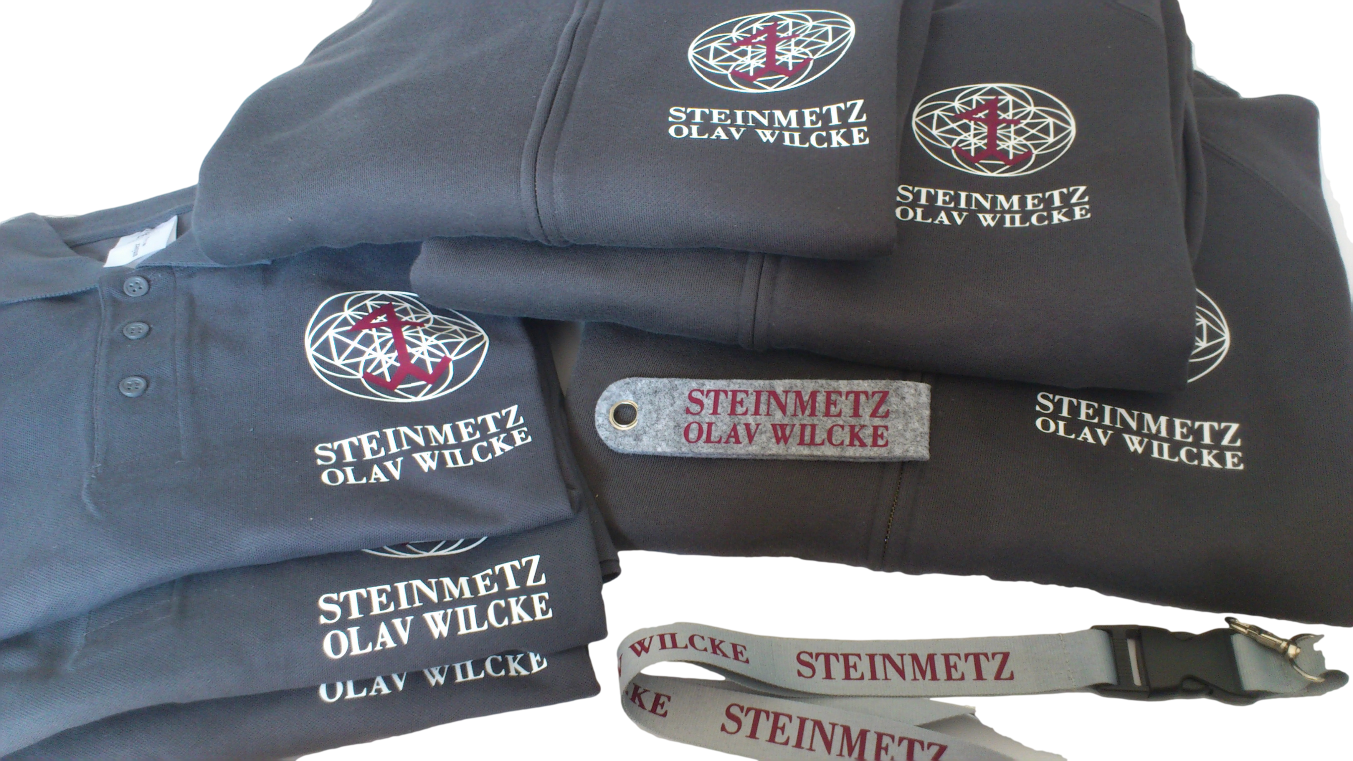 Steinmetz Textilien mit Logo
