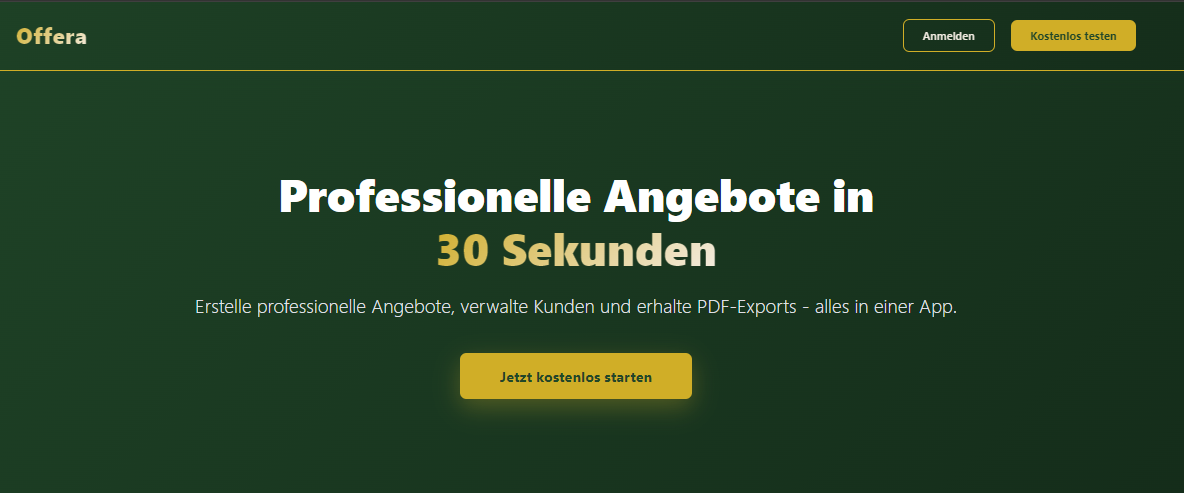 Offera - Angebot Generator